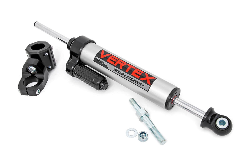 Rough Country Vertex Steering Stabilizer Pass-Through compatible with Jeep Wrangler Jk (07-18) 680900