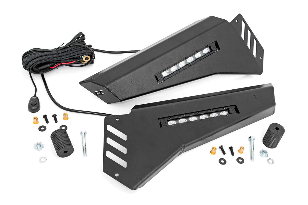 Rough Country Bumper Wings 6" Black Slimline Led Pair Polaris Ranger 1000/Ranger Xp 900/1000 93044