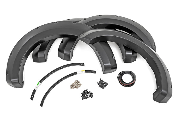 Rough Country Pocket Fender Flares Fits Ford F-250/F-350 Super Duty 2WD/4WD (17-22) F-F21112A