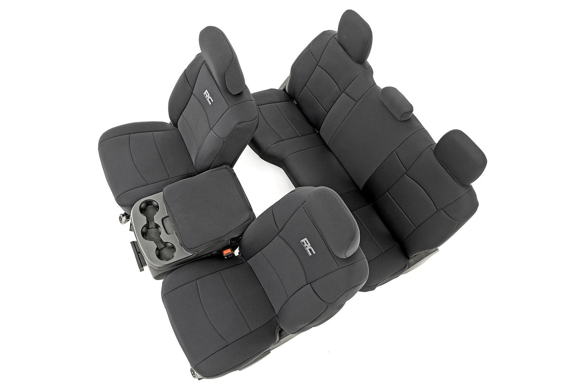 Rough Country Seat Covers Fr & Rr 60/40 Rear Seat Fits RAM 2500 2WD/4WD (19-23) 91044