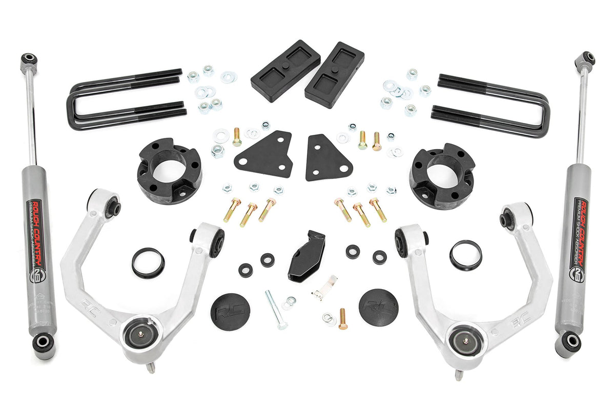 Rough Country 3.5 Inch Lift Kit N3 Cast Steel Knuckles Fits Ford Ranger (19-23) 500011