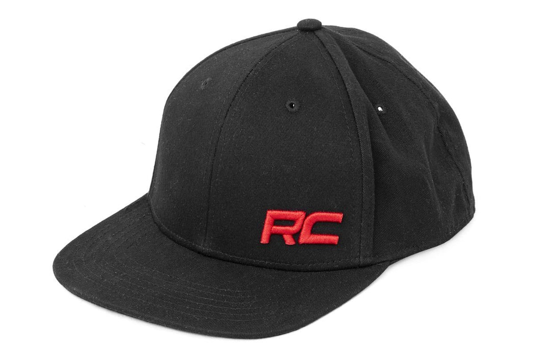 Rough Country Hat Flat Bill Red Logo Black 84123