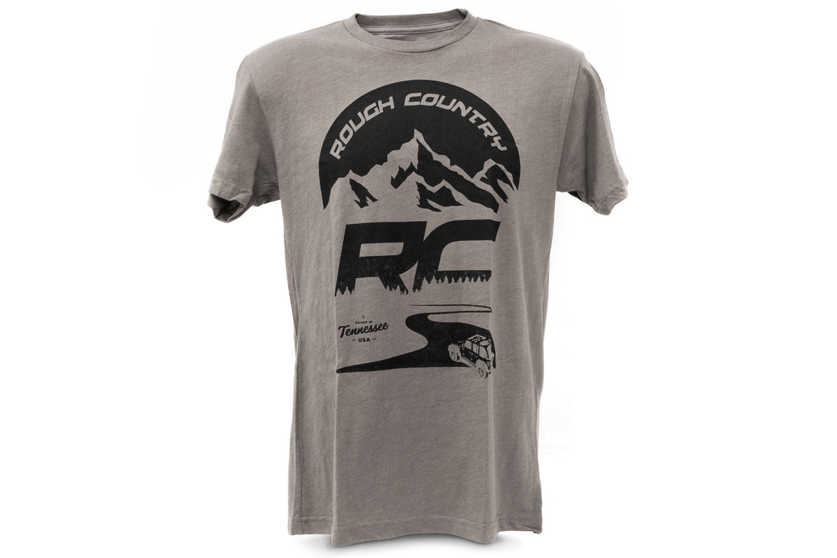 Rough Country T-Shirt Rc Mountains Warm Gray 2Xl 840952XL