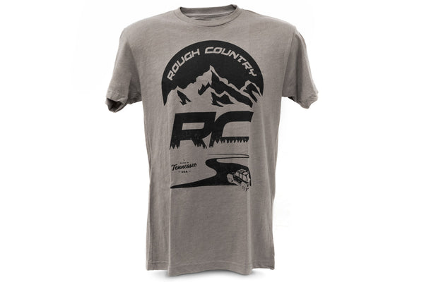 Rough Country T-Shirt Rc Mountains Warm Gray 2Xl 840952XL