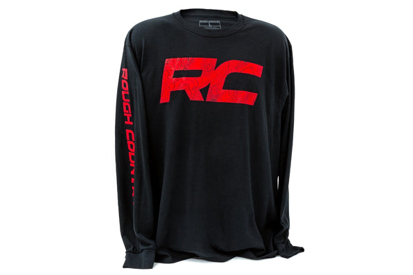 Rough Country Long Sleeve Rc Tread Sleeve Black|2 Xl 840992XL