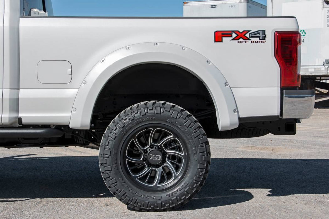 Rough Country Pocket Fender Flares Um Agate Black Ford F-250/F-350 Super Duty (17-22) F-F21112-UM
