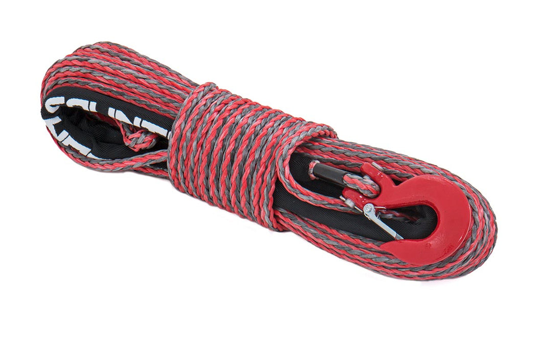 Rough Country Synthetic Rope 3/8 Inch 85 Ft Red/Gray RS116