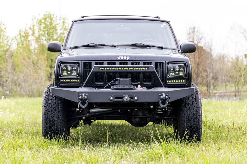 Rough Country Front Winch Bumper compatible with Jeep Cherokee Xj 2Wd/4Wd (1984-2001) 10570