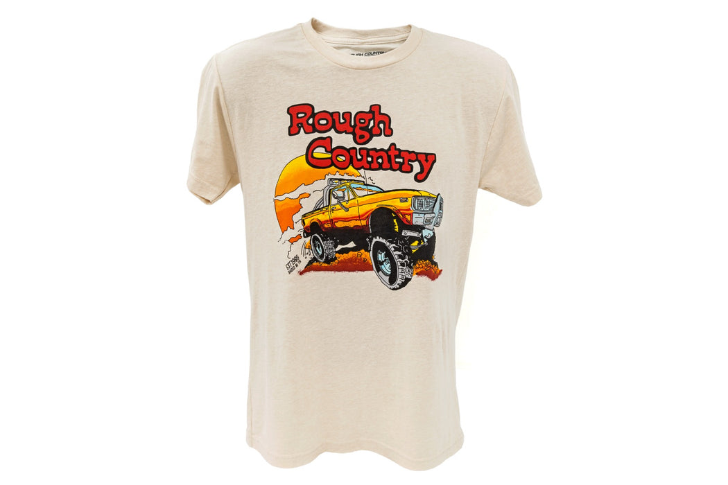 Rough Country T-Shirt Throwback Cream Md 84091MD