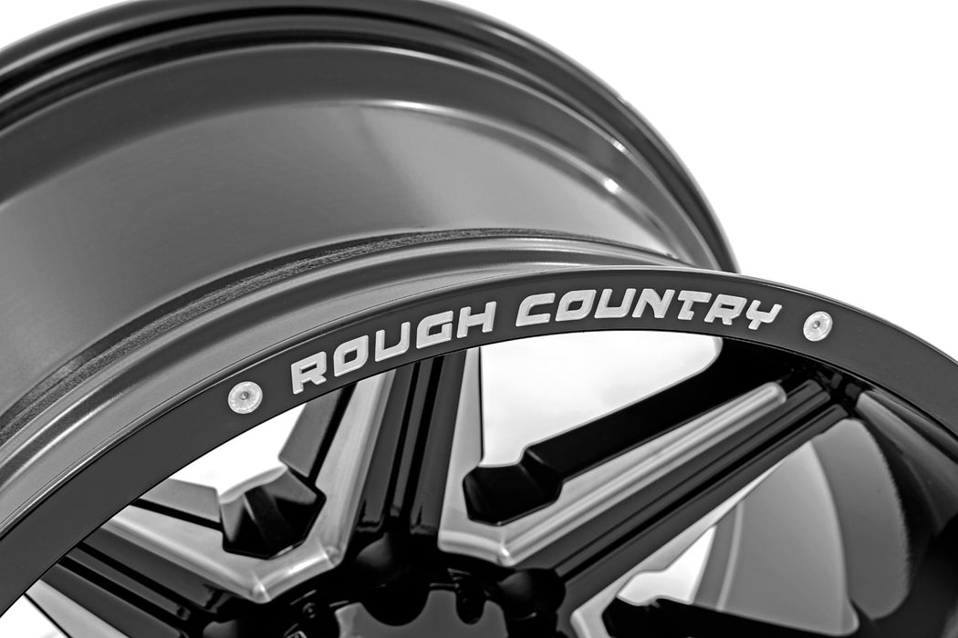 Rough Country 91M Series Wheel One-Piece Gloss Black 20X12 8X18044Mm 91201206M