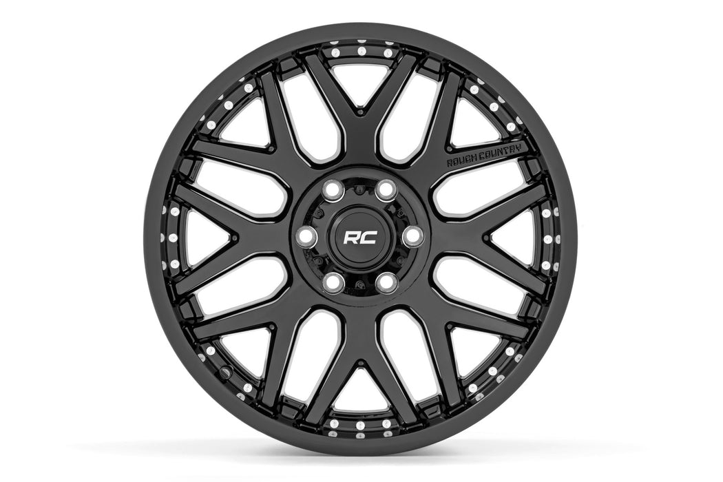 Rough Country 95 Series Wheel One-Piece Gloss Black 20X10 6X13519Mm 95201017