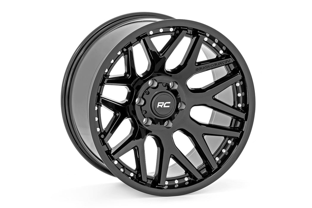 Rough Country 95 Series Wheel One-Piece Gloss Black 20X10 8X17019Mm 95201011