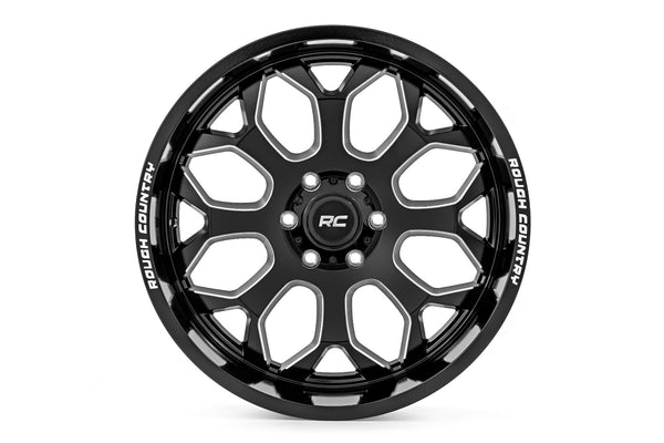 Rough Country 96 Series Wheel One-Piece Gloss Black 22X10 6X13519Mm 96221017
