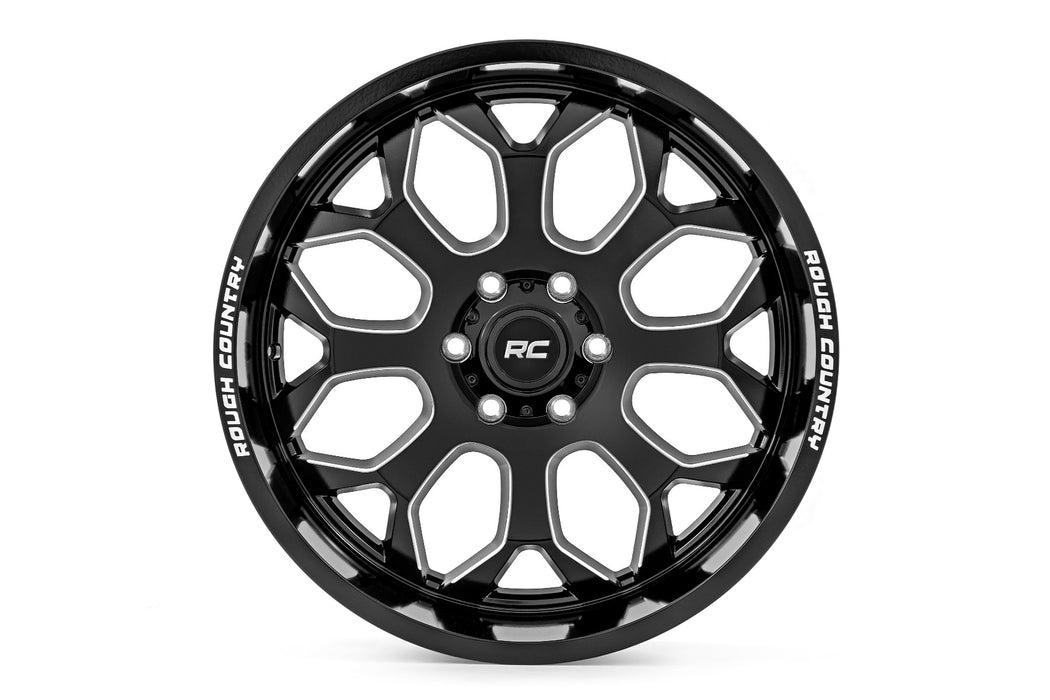 Rough Country 96 Series Wheel One-Piece Gloss Black 22X10 6X13519Mm 96221017