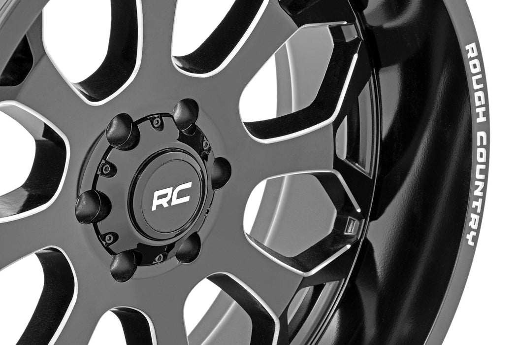 Rough Country 96 Series Wheel One-Piece Gloss Black 22X10 8X6.519Mm 96221010