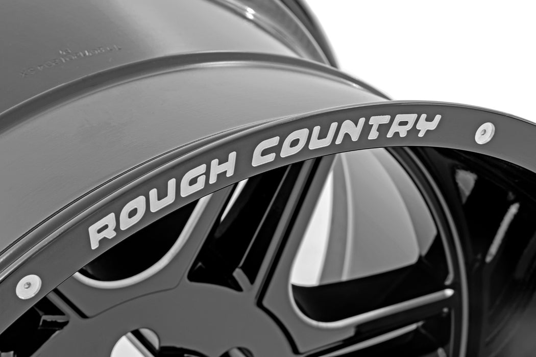 Rough Country 92 Series Wheel Machined One-Piece Gloss Black 20X128X17044Mm 92201211