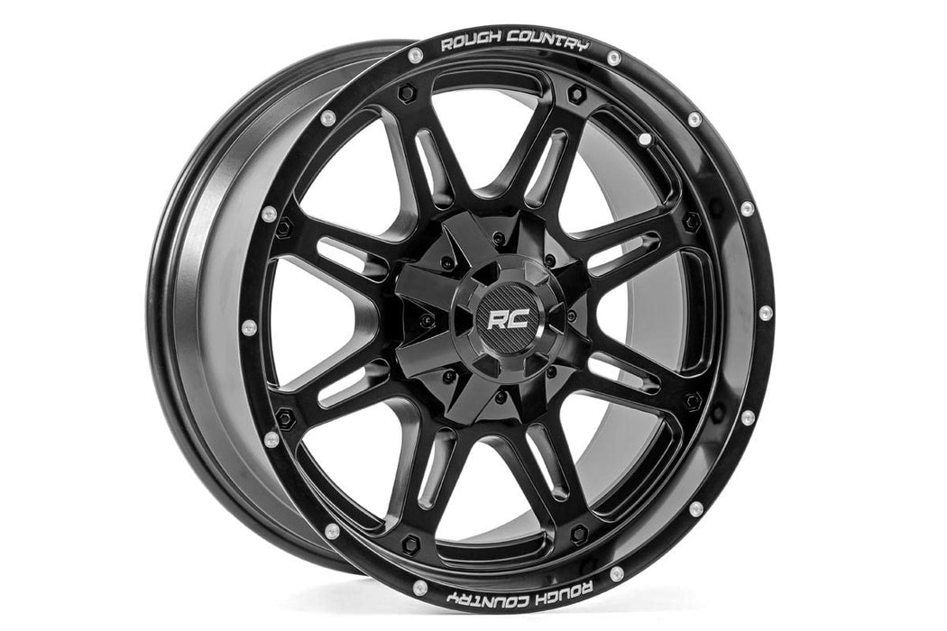 Rough Country 94 Series Wheel One-Piece Matte Black 20X10 8X17018Mm 94201011