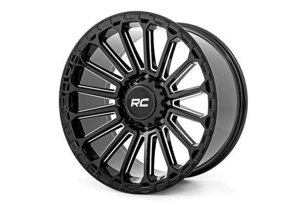 Rough Country 97 Series Wheel One-Piece Gloss Black 20X10 6X5.525Mm 97201012