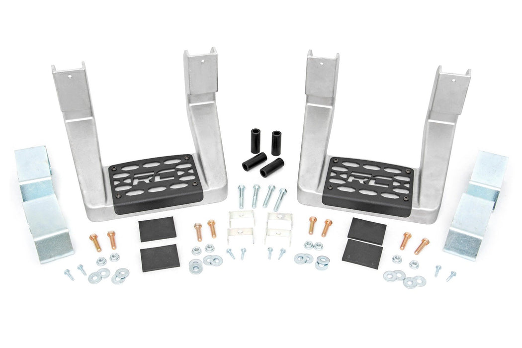 Rough Country Single Hoop Step Universal Alum Pair Multiple Makes & Models (Chevy/Ford/fits gmc/Ram) 117510