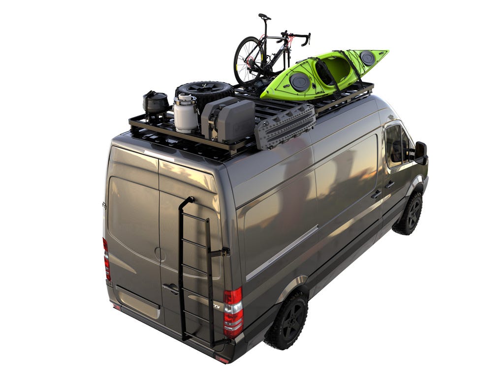 Front Runner Mercedes-Benz Sprinter 144in/170in / L2/L3 / MWB/LWB Wheelbase w/OEM Tracks (2006-Current) Slimline II Roof Rack Kit / Tall KRMS004T