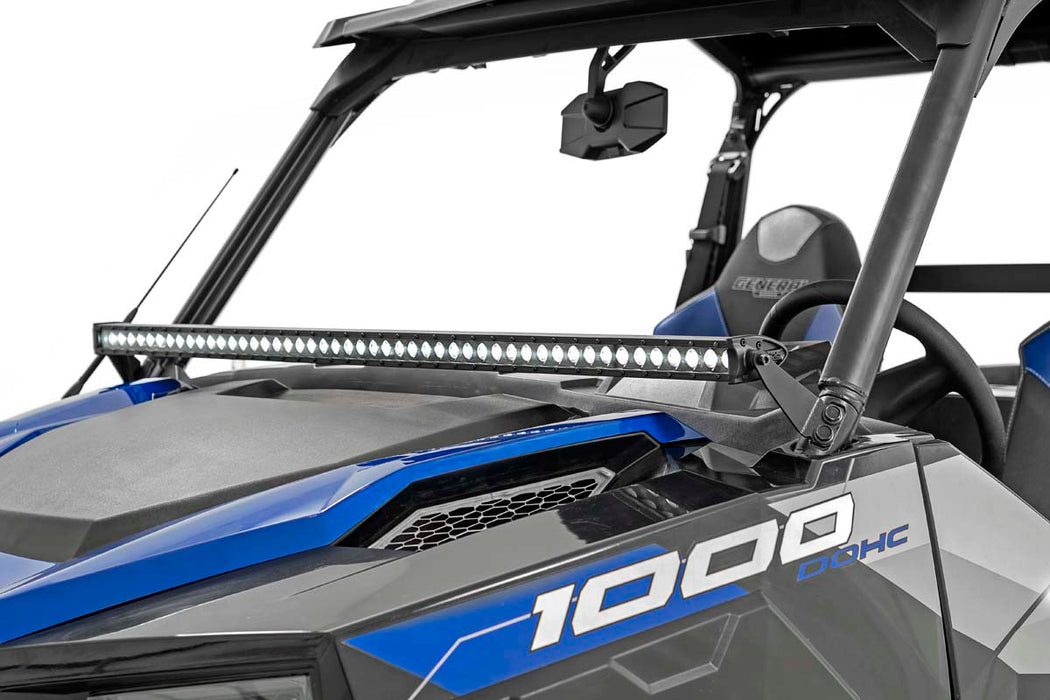 Rough Country Led Light Lower Windshield 50" Black Single Row Polaris General/General Xp 93034