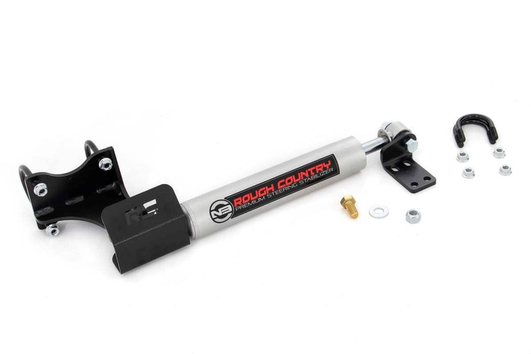 Rough Country N3 Steering Stabilizer Axle Bracket 2-8 Inch Lift compatible with Jeep Wrangler Jk (07-18) 8731930