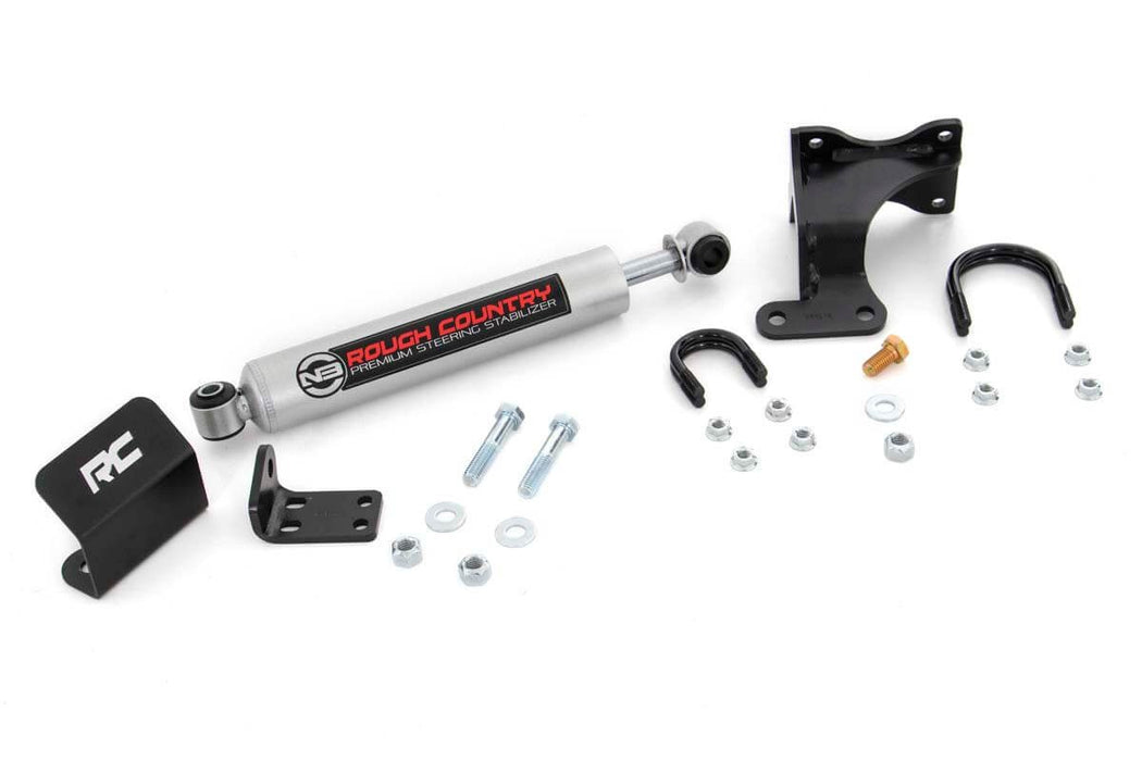 Rough Country N3 Steering Stabilizer Axle Bracket 2-8 Inch Lift compatible with Jeep Wrangler Jk (07-18) 8731930