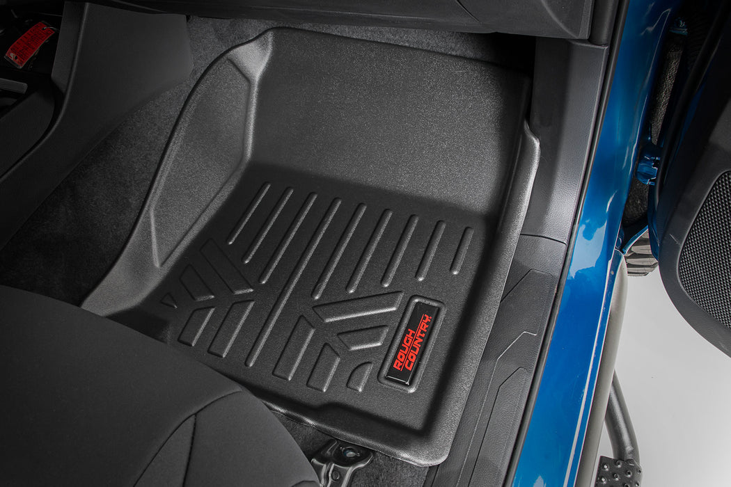 Rough Country Floor Mats Front and Rear Fits toyotaTacoma 2WD/4WD (2016-2023)