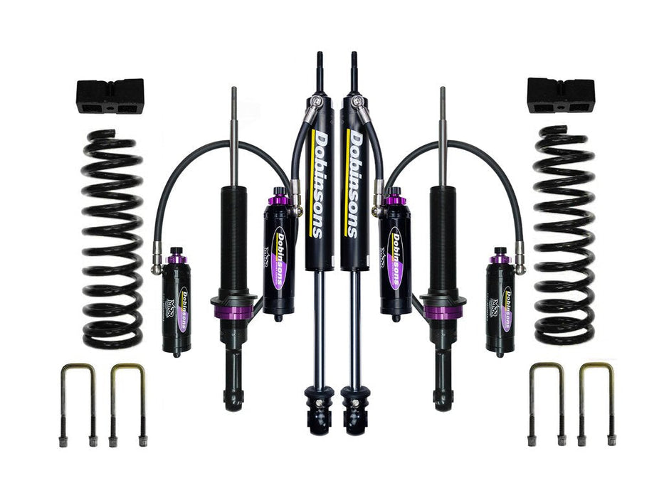 Dobinsons 2.0" to 3.0" MRR 3-Way Adjustable Lift Kit Fits toyotaHilux Revo Dual Cab 2015 and on with Quick Ride Rear