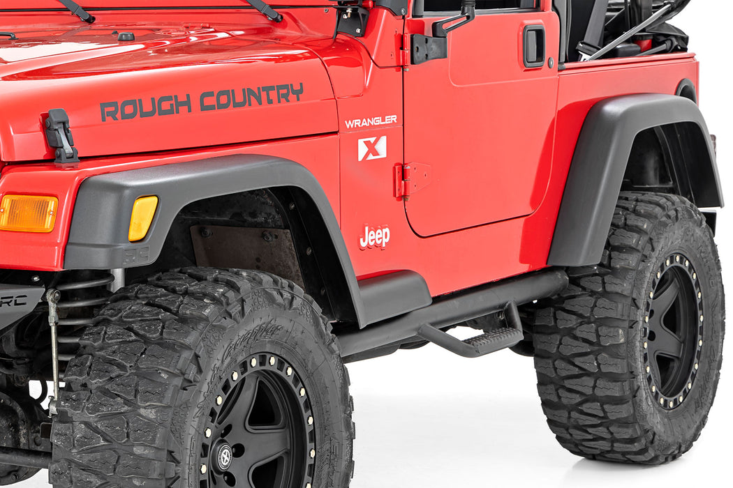 Rough Country Fender Flare Kit 5.5" Wide compatible with Jeep Wrangler Tj 4Wd (1997-2006) 99033