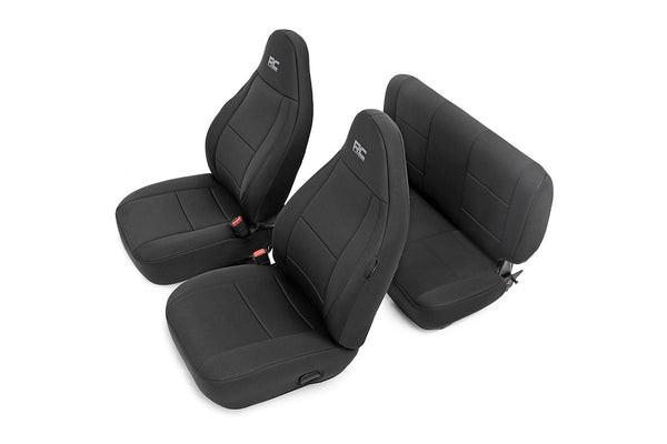 Rough Country Seat Covers Front And Rear Fits Jeep Wrangler Tj 4WD (1997-2002) 91000