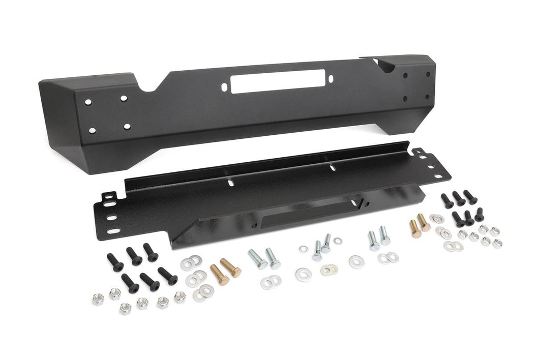 Rough Country Front Stubby Winch Bumper compatible with Jeep Wrangler Tj (97-06)/Wrangler Yj (87-95) 1012