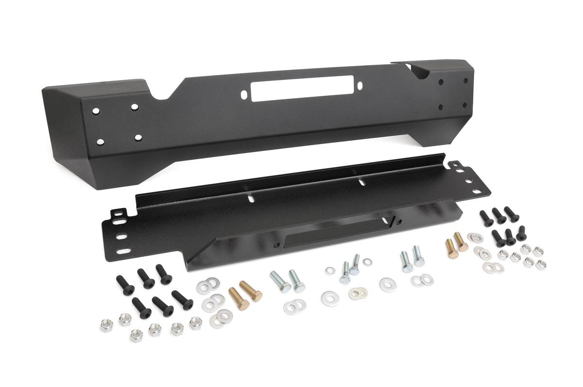 Rough Country Front Stubby Winch Bumper Fits Jeep Wrangler Tj (97-06)/Wrangler Yj (87-95) 1012