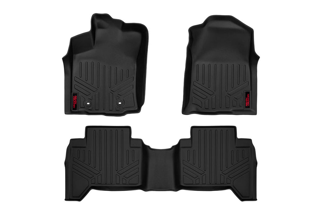 Rough Country Floor Mats Front and Rear Fits toyotaTacoma 2WD/4WD (2016-2023)