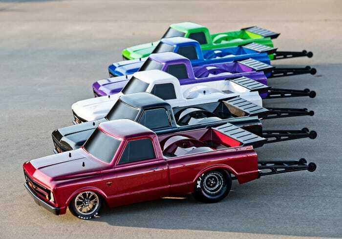 Traxxas 940764BLU 1-10 Drag Slash Brushless Truck RTR for 1967 Chevrolet C10 Blue