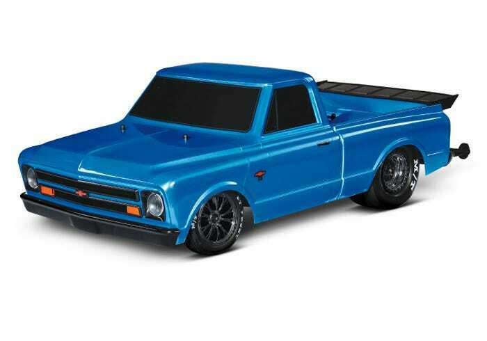 Traxxas 940764BLU 1-10 Drag Slash Brushless Truck RTR for 1967 Chevrolet C10 Blue