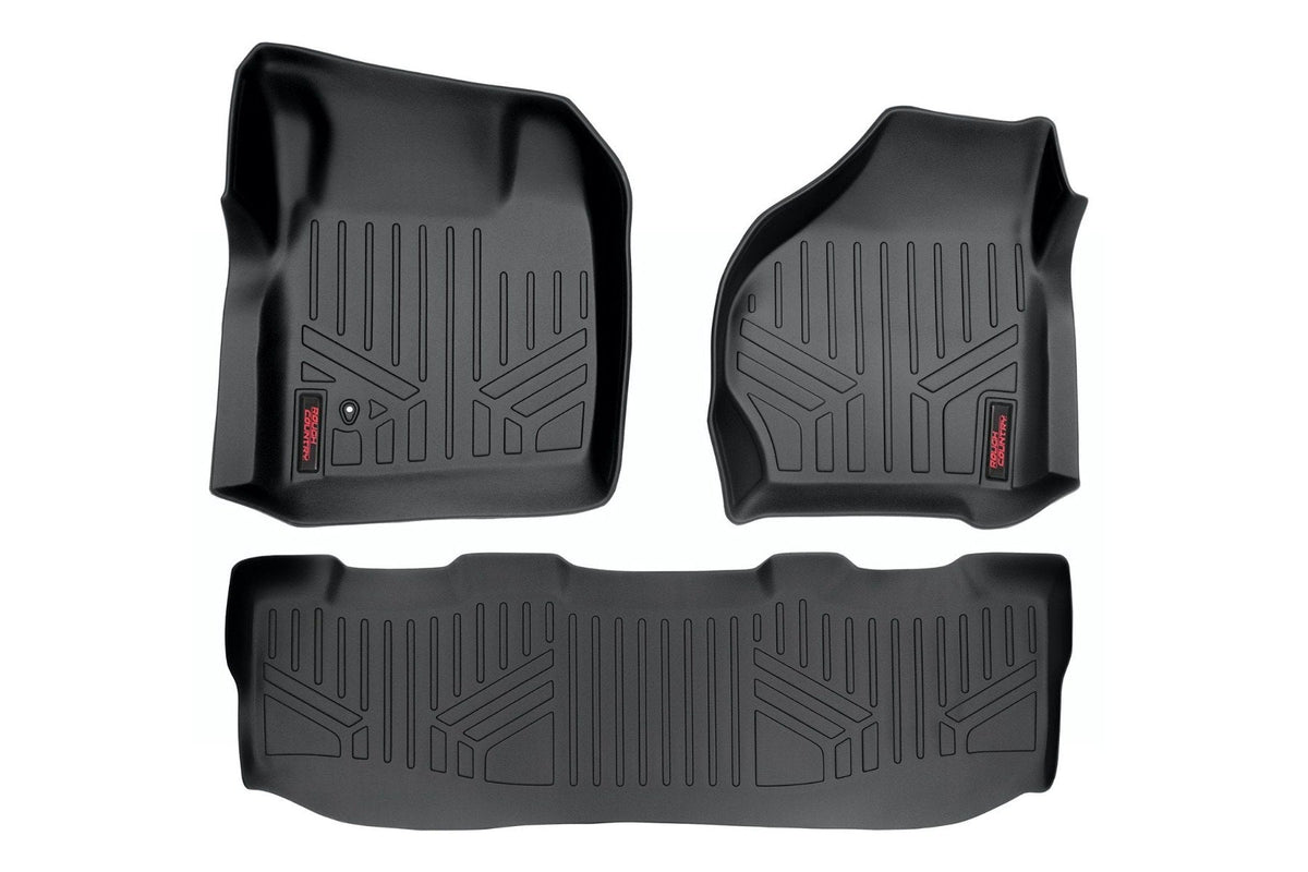Rough Country Floor Mats Fr & Rr Crew Cab Fits Ford F-250/F-350 Super Duty (99-07) M-52002