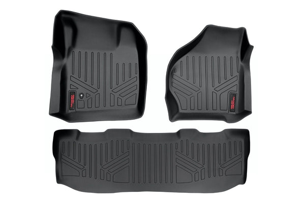 Rough Country Floor Mats Fr & Rr Crew Cab Fits Ford F-250/F-350 Super Duty (99-07) M-52002