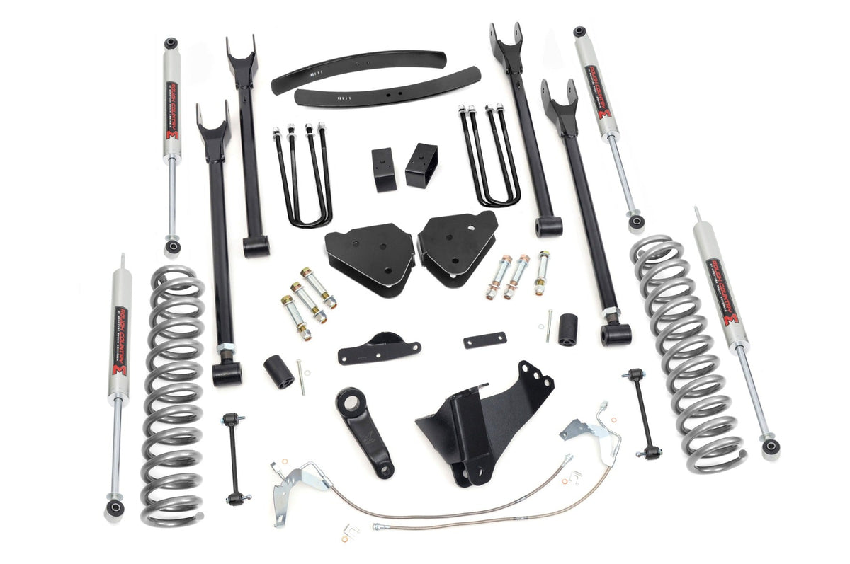 Rough Country 6 Inch Lift Kit Gas 4 Link M1 Fits Ford F-250/F-350 Super Duty (08-10) 58840
