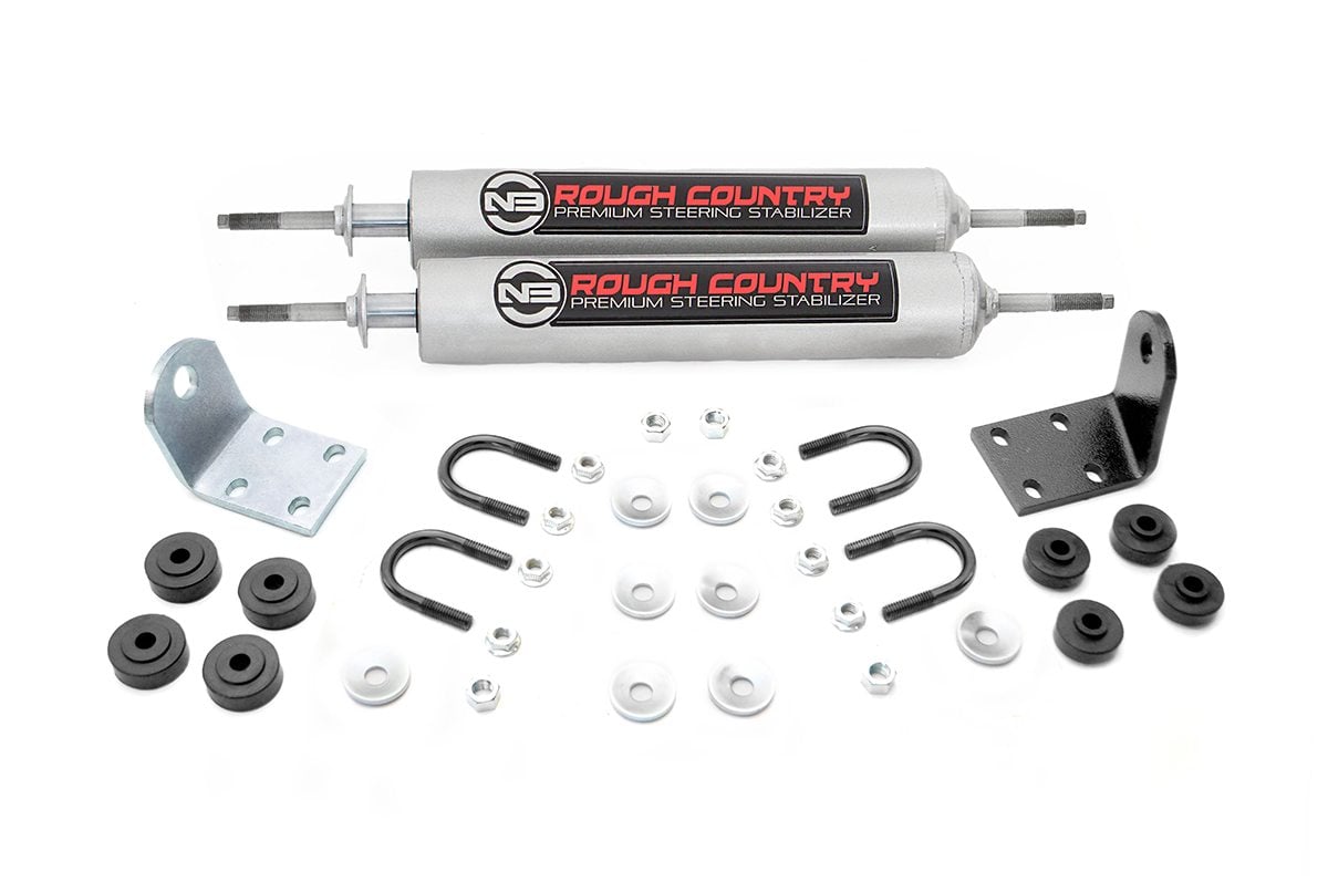 Rough Country N3 Steering Stabilizer Dual Fits Ford Bronco/F-100/F-150 4WD (77-79) 8733630