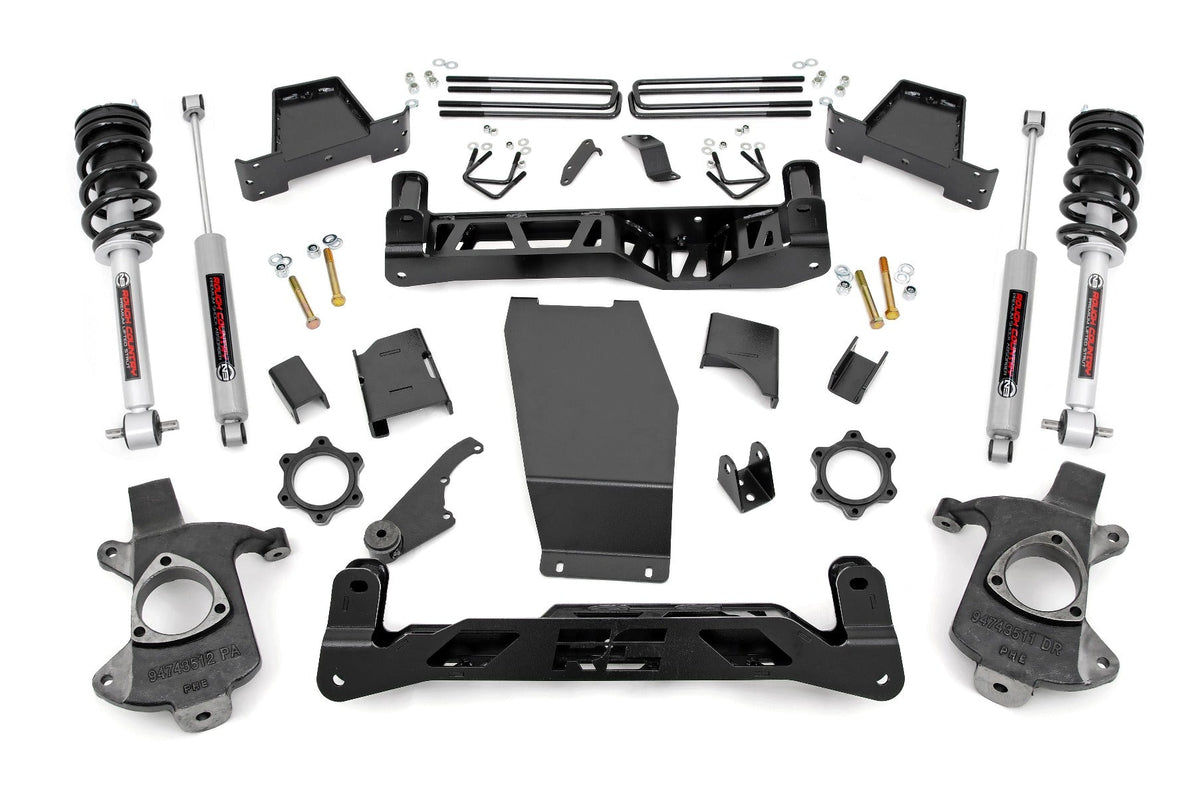 Rough Country 6 Inch Lift Kit Alum/Stamp Steel N3 Struts Fits Chevy/GMC 1500 (14-18) 22732