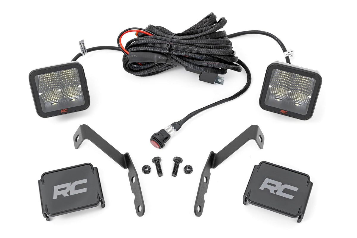 Rough Country Led Light Ditch Mount 2&Quot; Spectrum Pair Spot Fits Chevy 1500 And Chevy/GMC 2500HD/3500HD (07-14) 82059