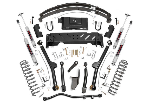 Rough Country 4.5 Inch Lift Kit Long Arm Rr Leafs Fits Jeep Cherokee Xj (84-01) 68622