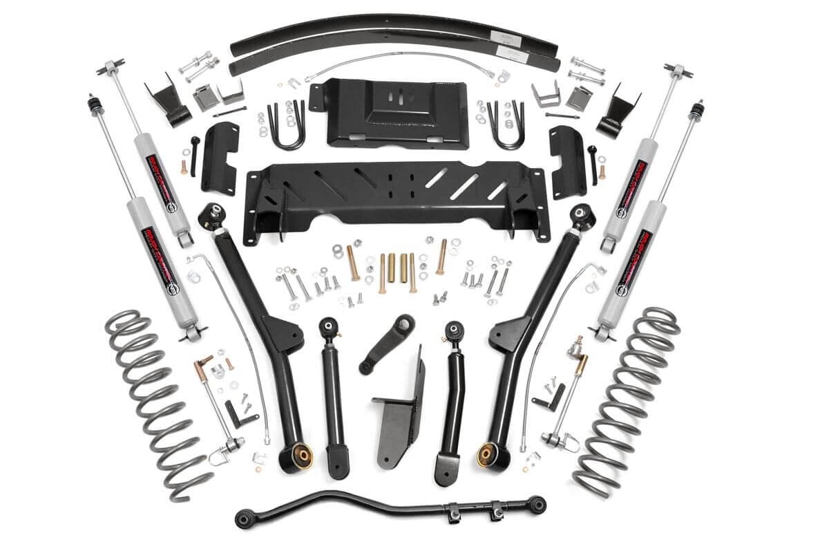 Rough Country 4.5 Inch Lift Kit Long Arm Rr Aal Np231 Fits Jeep Cherokee Xj (84-01) 68922