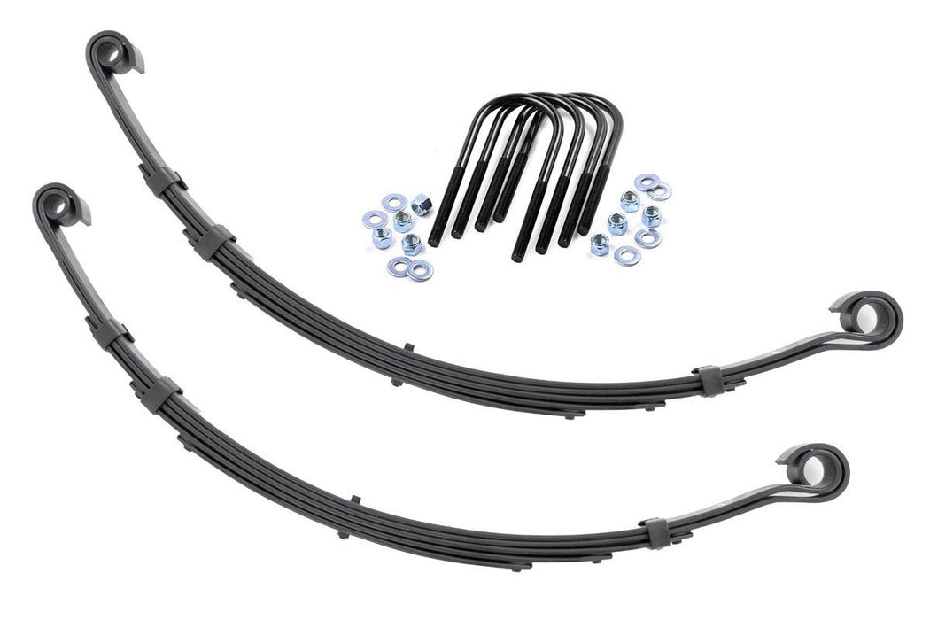 Rough Country Front Leaf Springs 4" Lift Pair compatible with Jeep Cj 7 4Wd (1982-1986) 8019Kit