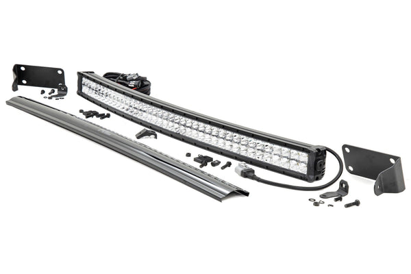 Rough Country Led Light Kit Bumper Mount 40" Chrome Dual Row Fits RAM 2500/3500 (10-18) 70570CD