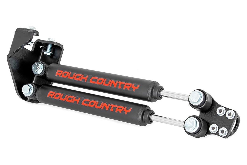 Rough Country Dual Steering Stabilizer 4-6.5 Inch Lift compatible with Jeep Wrangler Yj (87-95) 87307