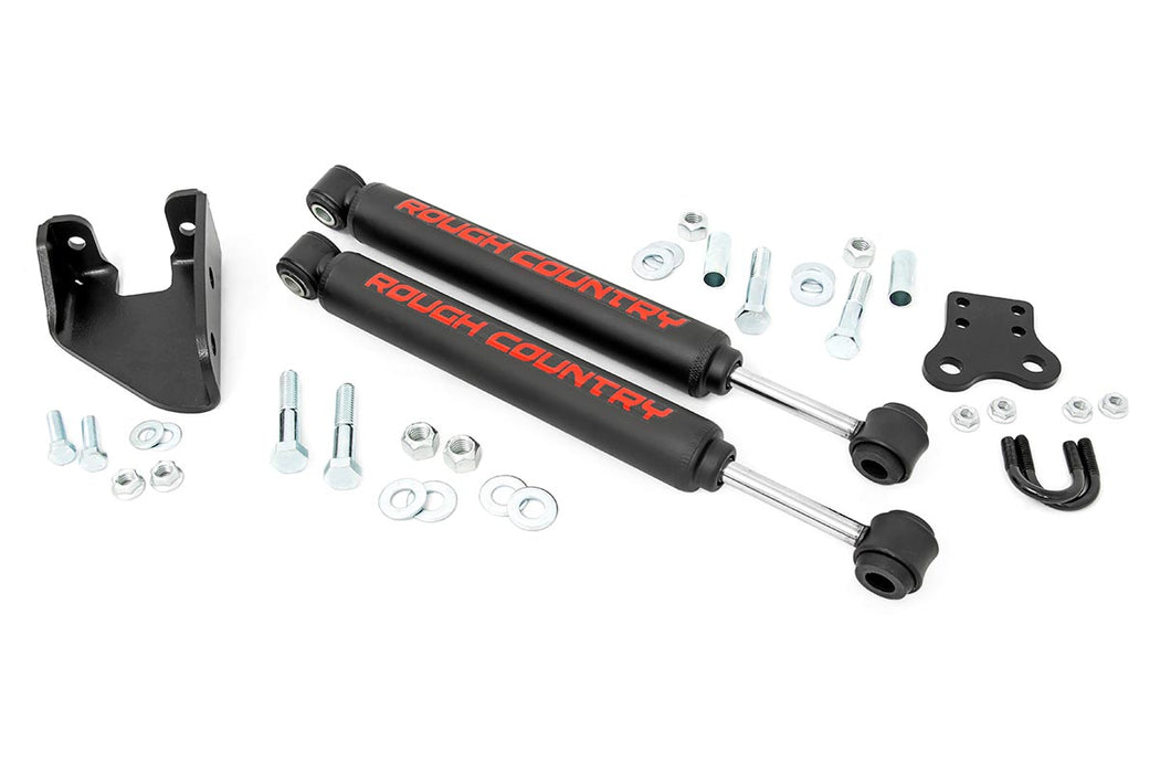 Rough Country Dual Steering Stabilizer 4-6.5 Inch Lift compatible with Jeep Wrangler Yj (87-95) 87307