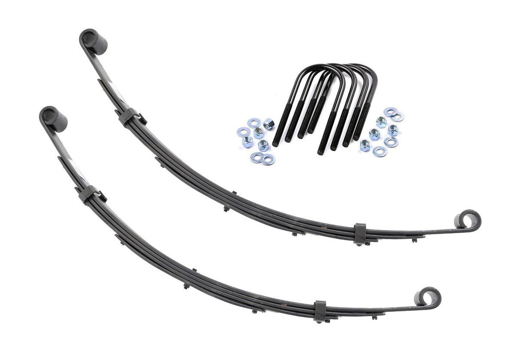 Rough Country Front Leaf Springs 3" Lift Pair compatible with Jeep Grand Wagoneer/J10 Truck/J20 Truck/Wagoneer 4Wd 8004Kit