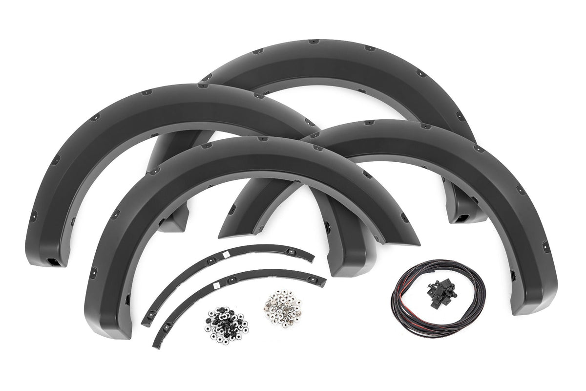 Rough Country Pocket Fender Flares Gloss Black Fits Ford F-150 2WD/4WD (2009-2014) F-F10911A-RCGB